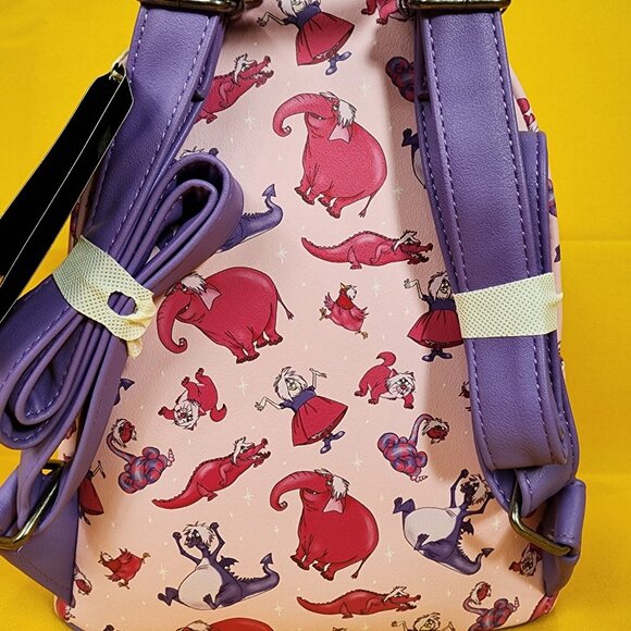 Loungefly Disney The Sword In The Stone Madam Mim AOP Pink Mini Backpack NEW main image 7